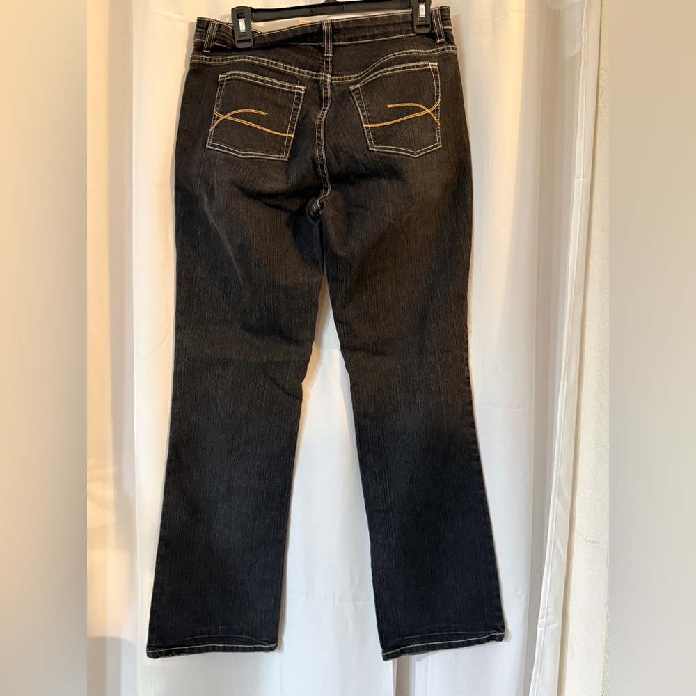 Y2K Canyon River Blues Black Flare Jeans Size 10 Stretch Bootcut - Picture 8 of 13